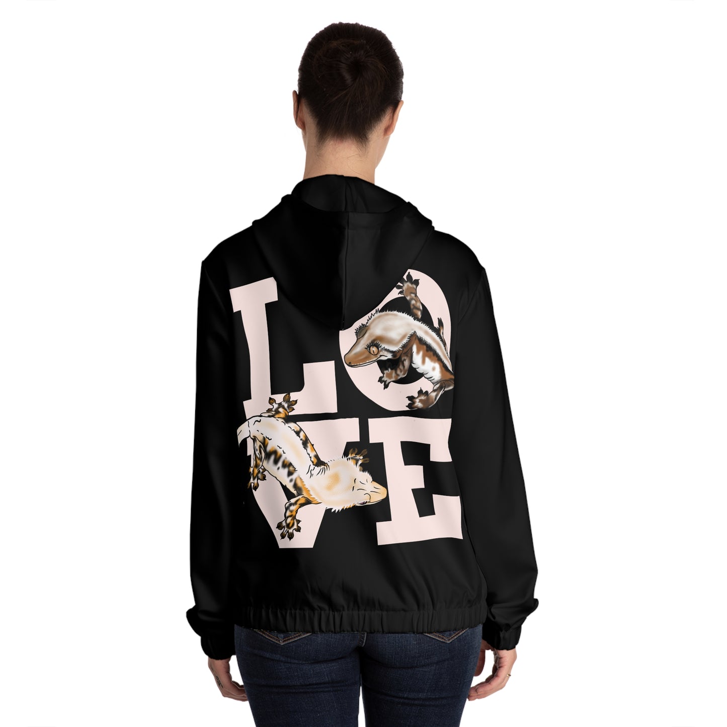 Extreme Love Crested Gecko Women’s Full-Zip Hoodie