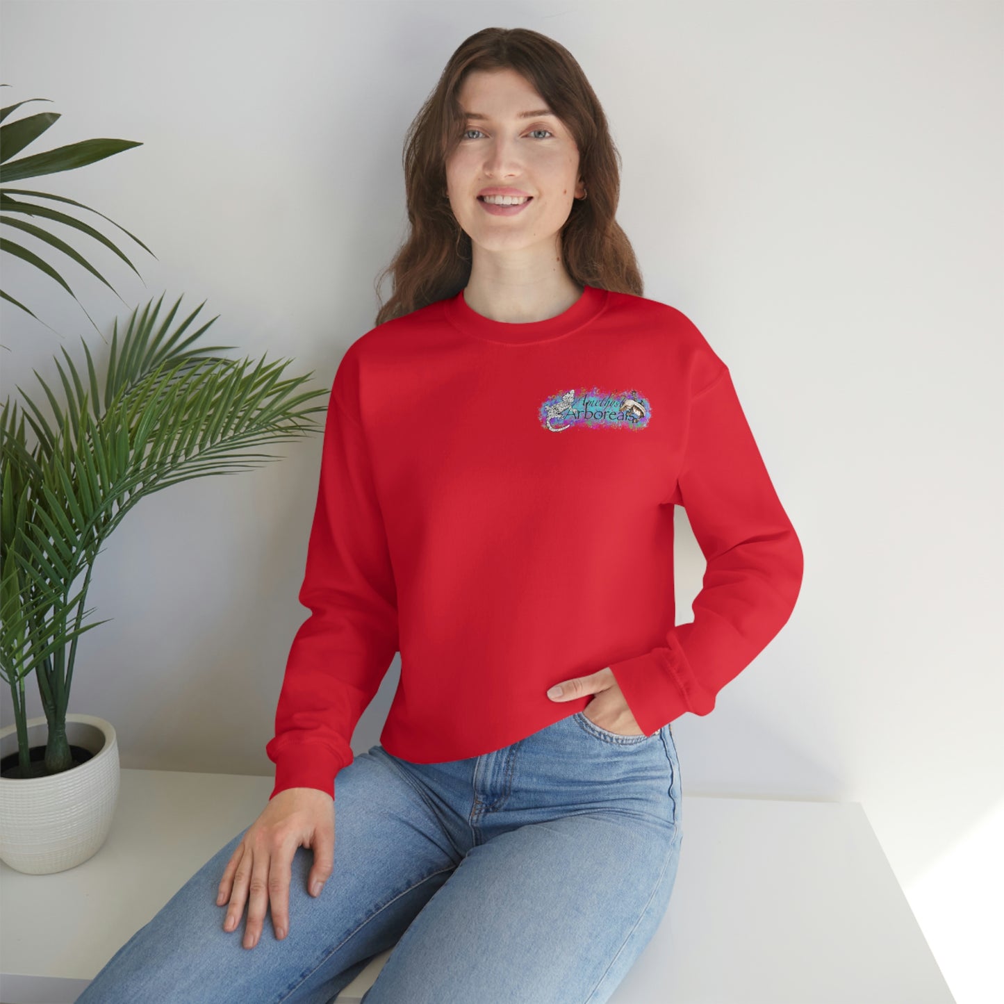 Crested Gecko Jungle Design Crewneck Sweatshirt
