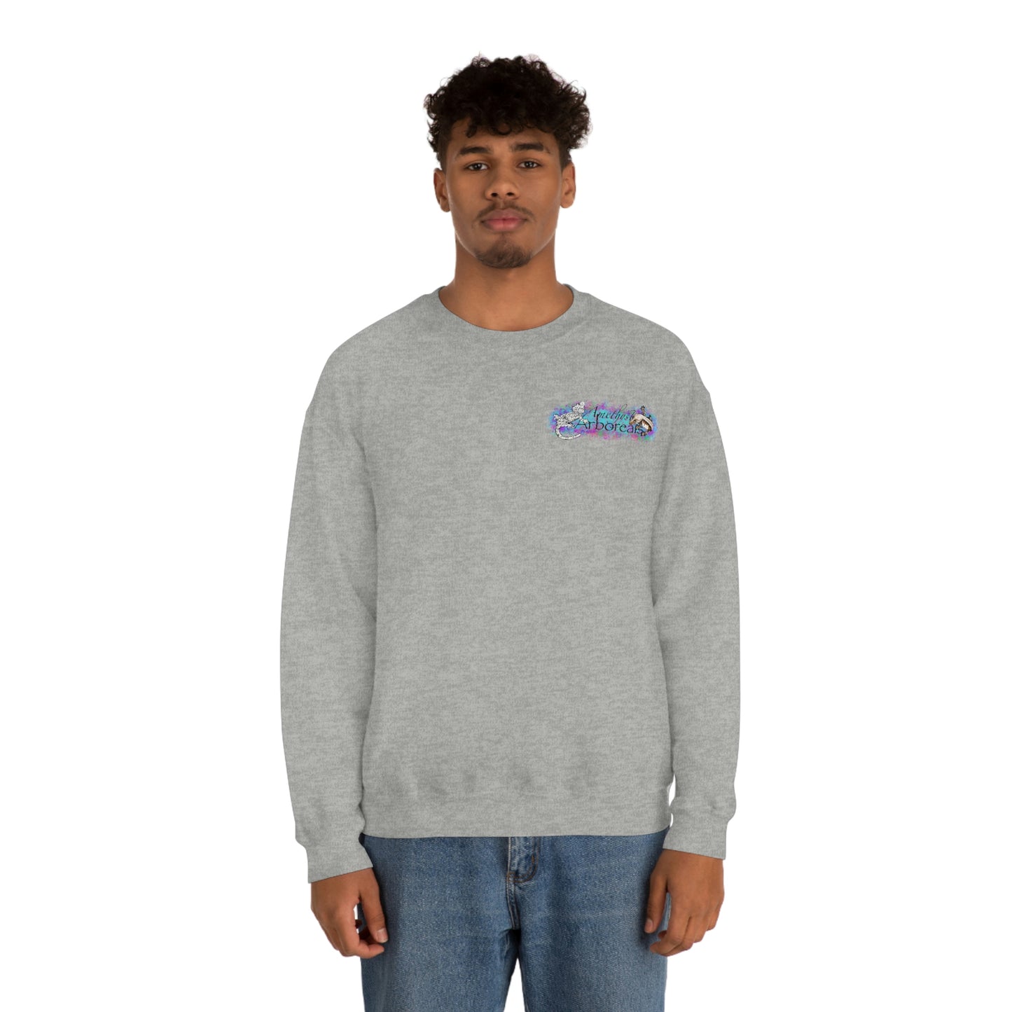 Crested Gecko Jungle Design Crewneck Sweatshirt