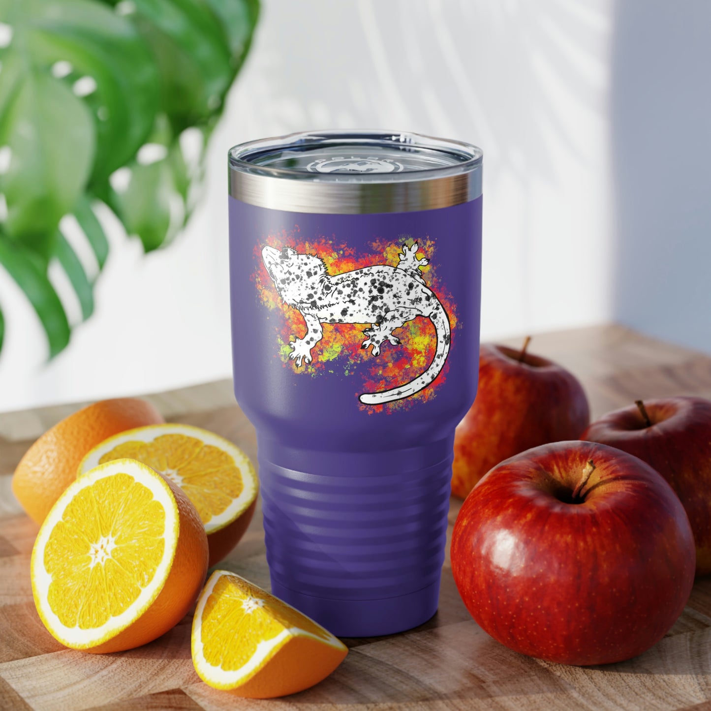 Super Dalmatian Crested Gecko Ringneck Tumbler, 30oz