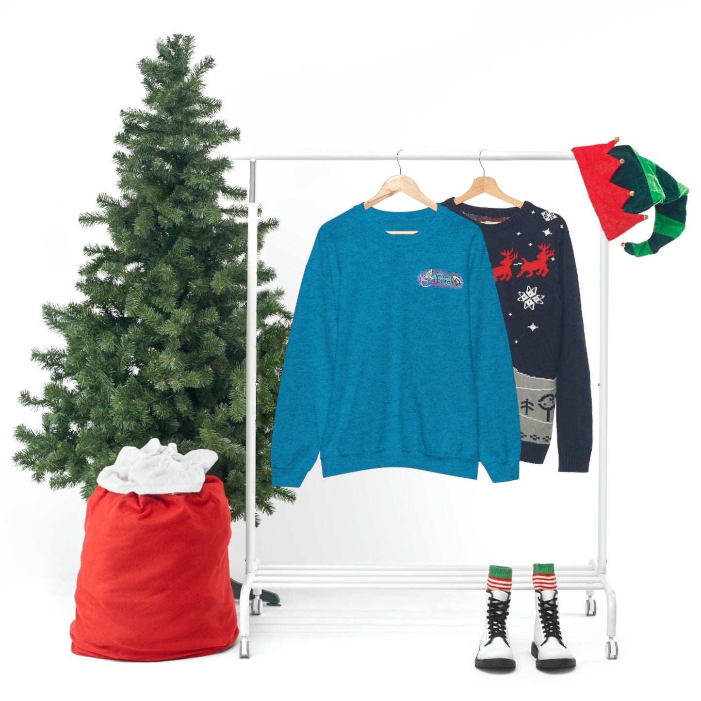 Crested Gecko Jungle Design Crewneck Sweatshirt
