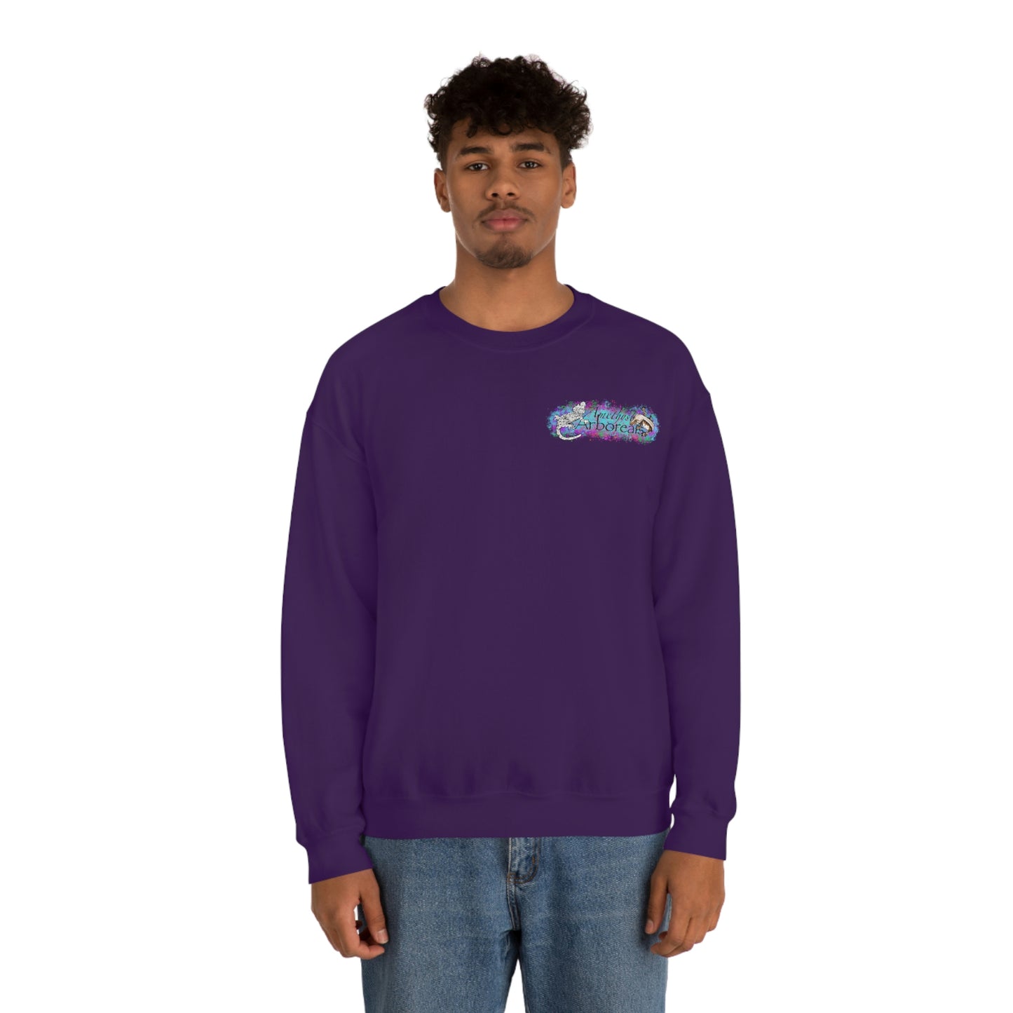 Crested Gecko Jungle Design Crewneck Sweatshirt