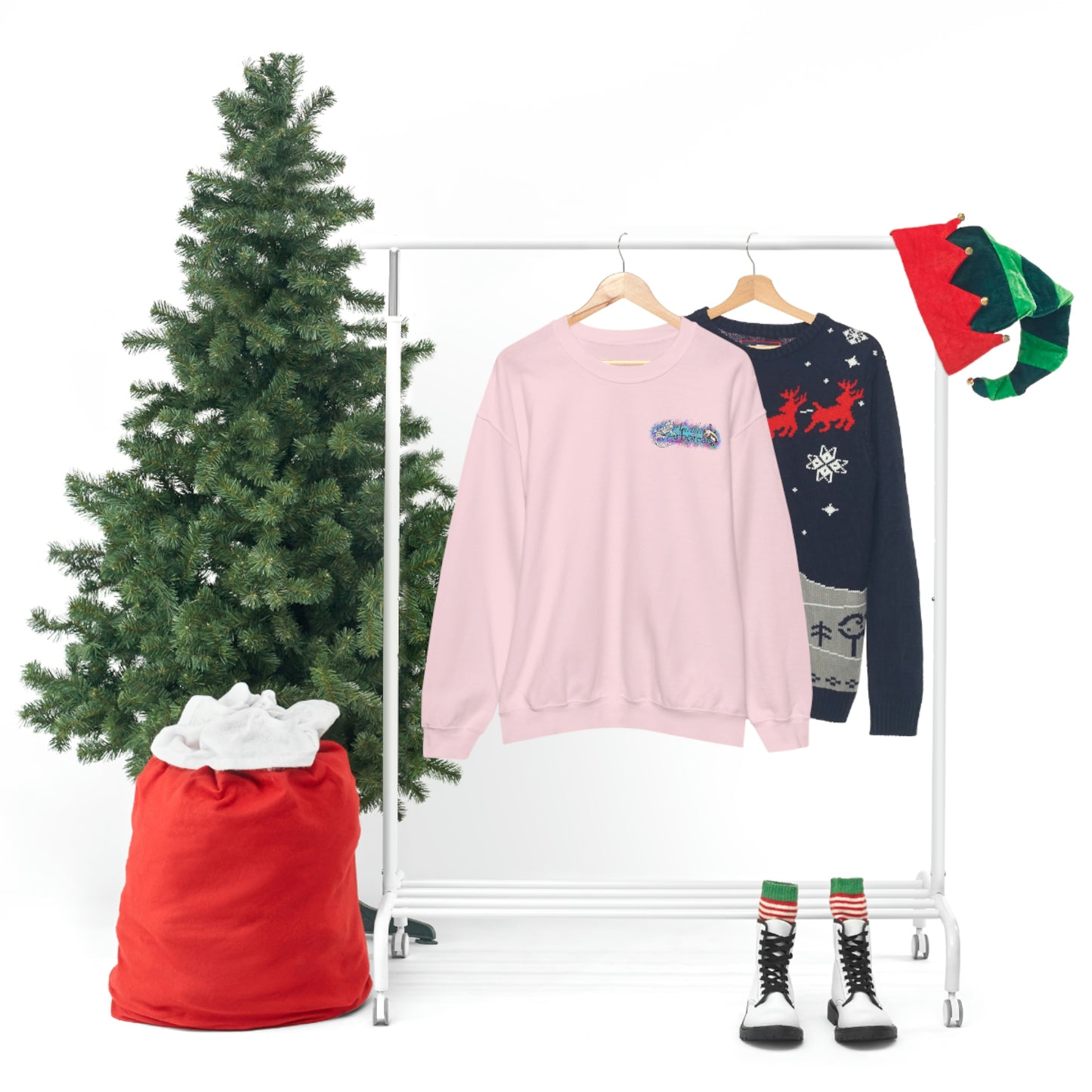 Crested Gecko Jungle Design Crewneck Sweatshirt