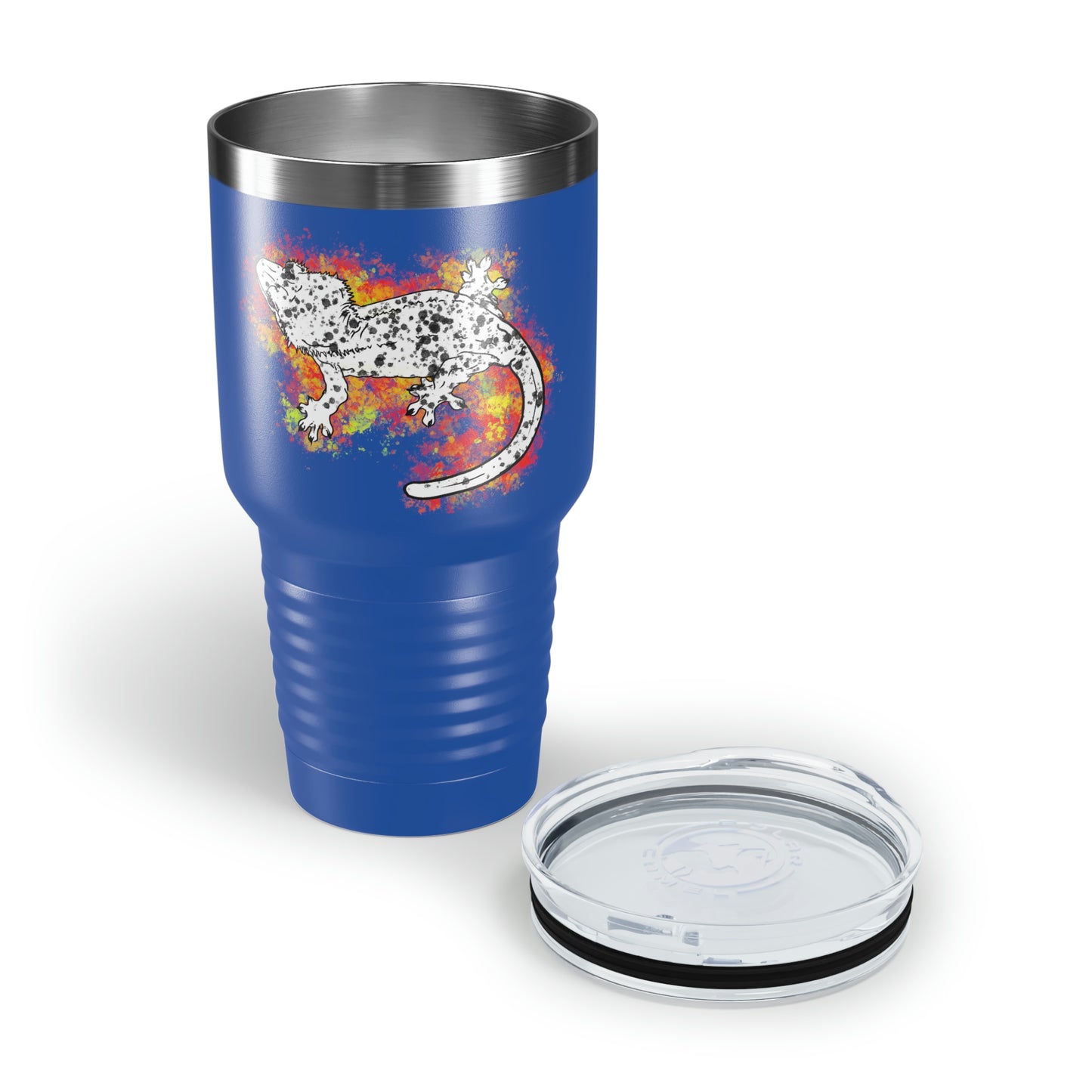 Super Dalmatian Crested Gecko Ringneck Tumbler, 30oz