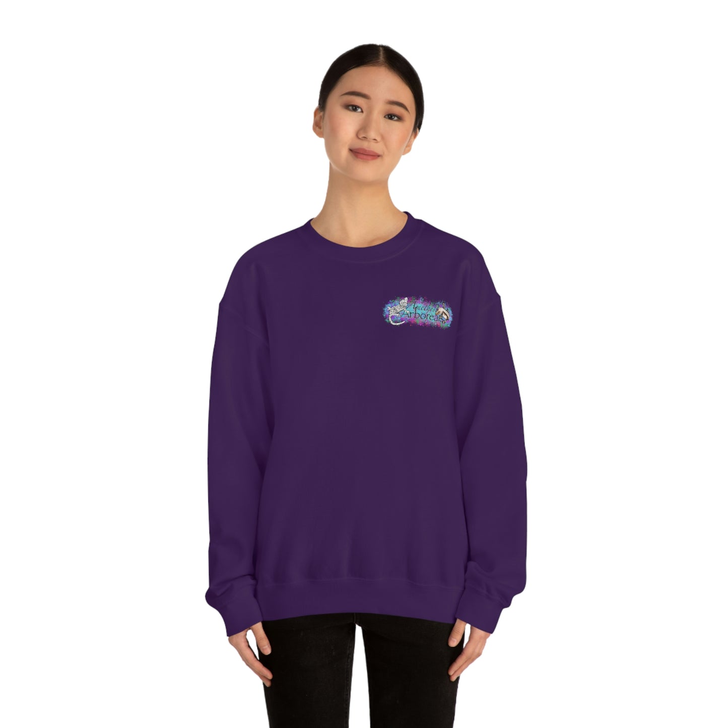 Crested Gecko Jungle Design Crewneck Sweatshirt