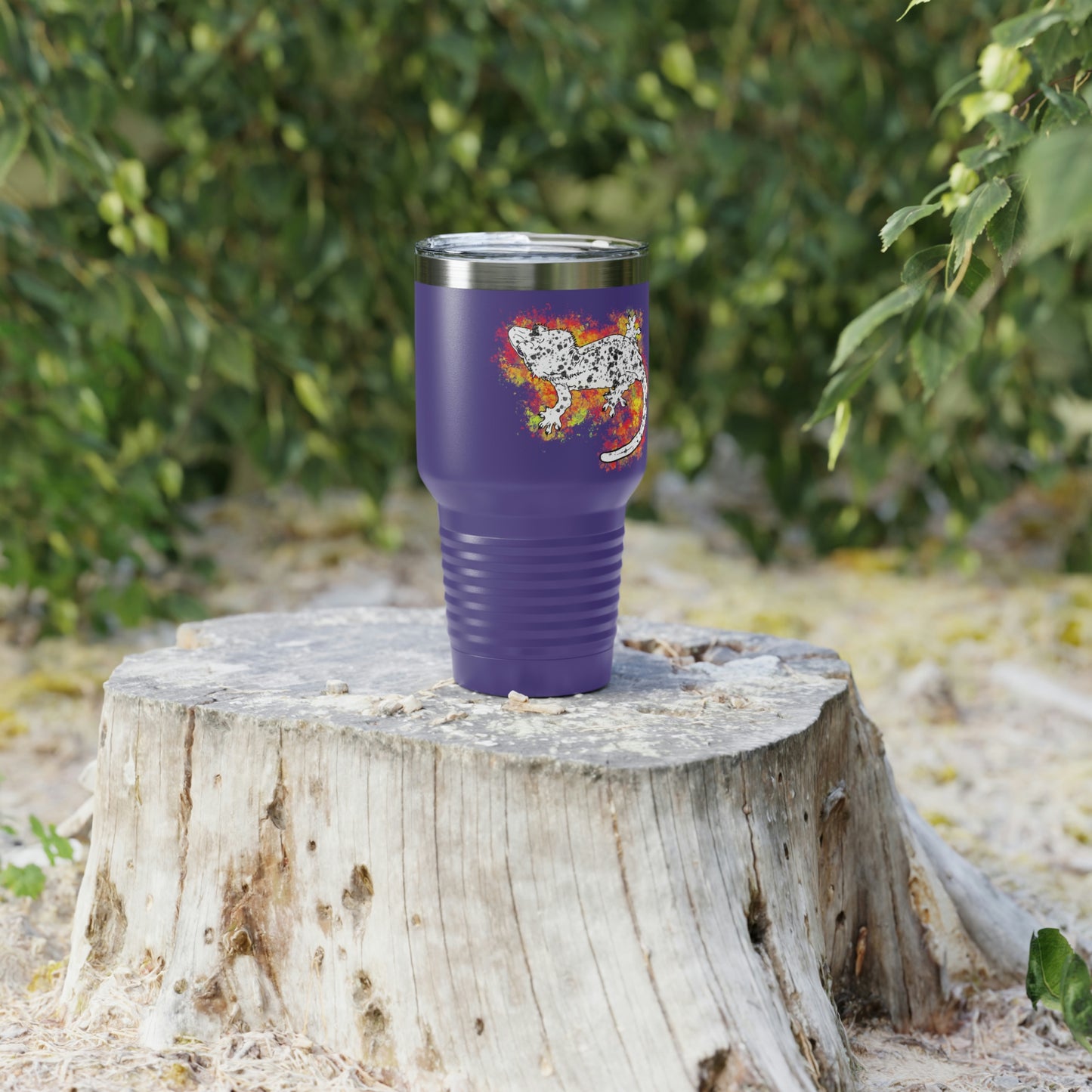 Super Dalmatian Crested Gecko Ringneck Tumbler, 30oz