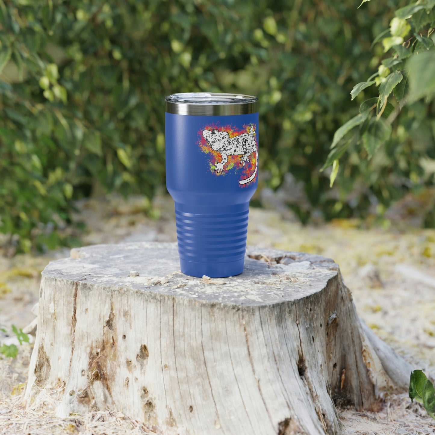 Super Dalmatian Crested Gecko Ringneck Tumbler, 30oz
