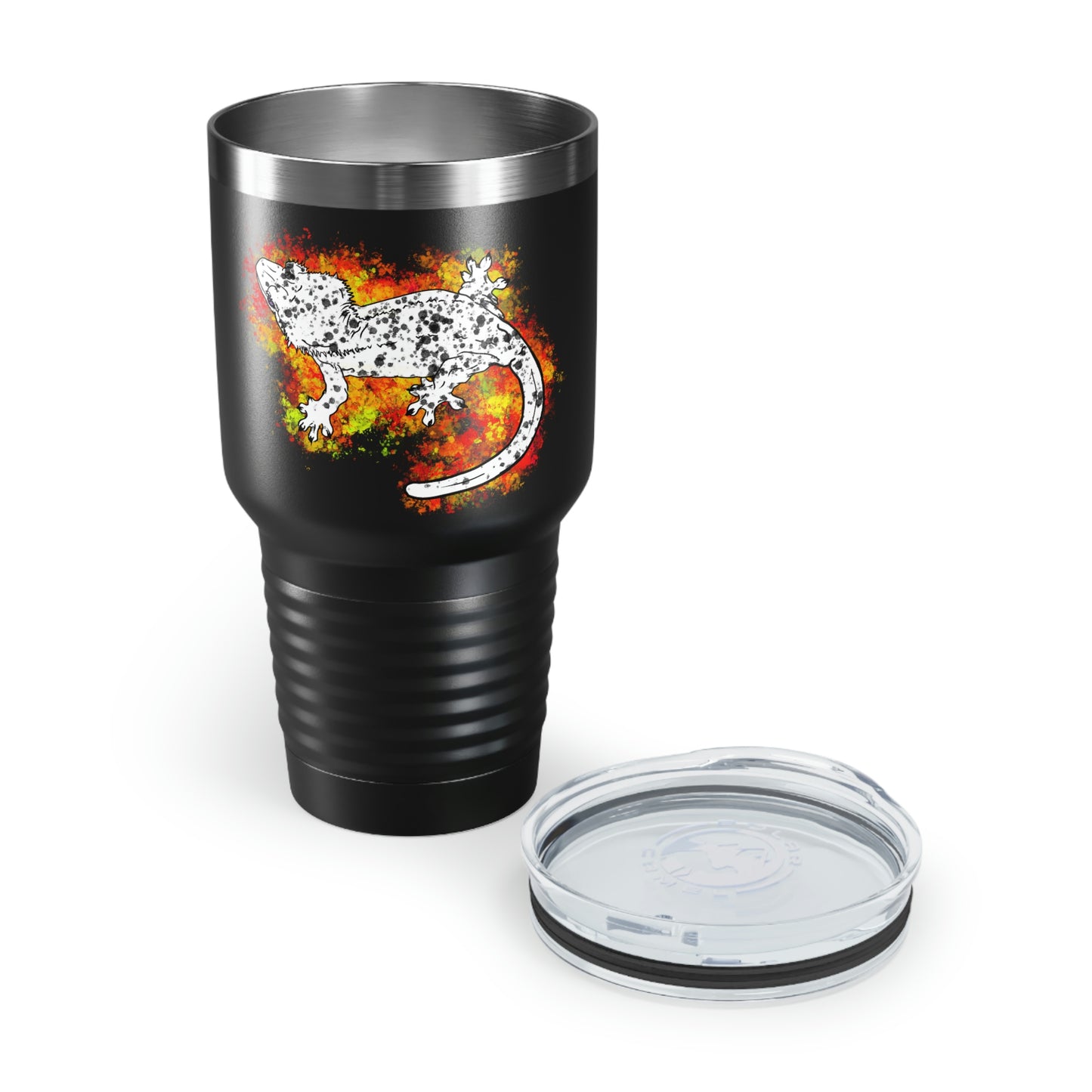 Super Dalmatian Crested Gecko Ringneck Tumbler, 30oz