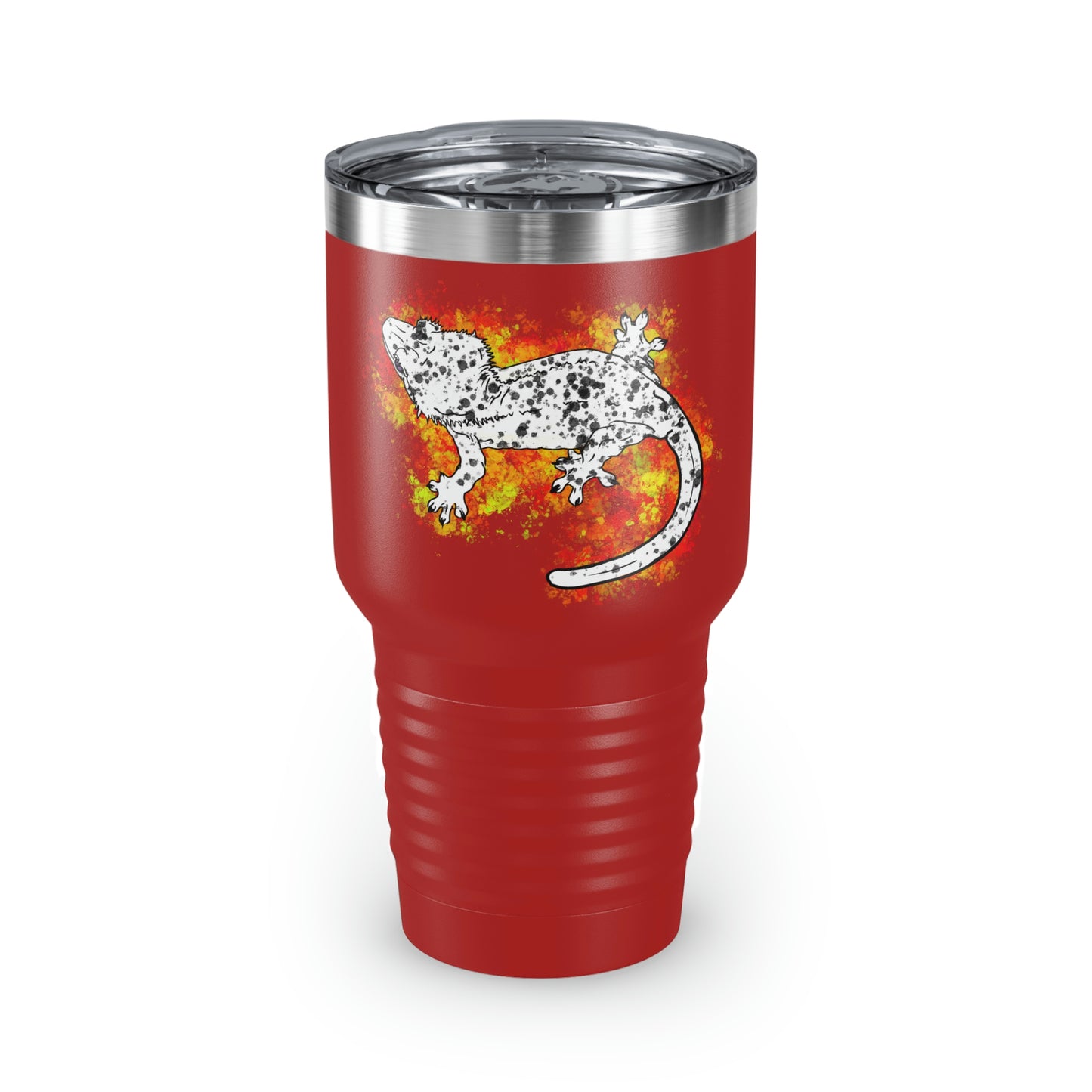 Super Dalmatian Crested Gecko Ringneck Tumbler, 30oz