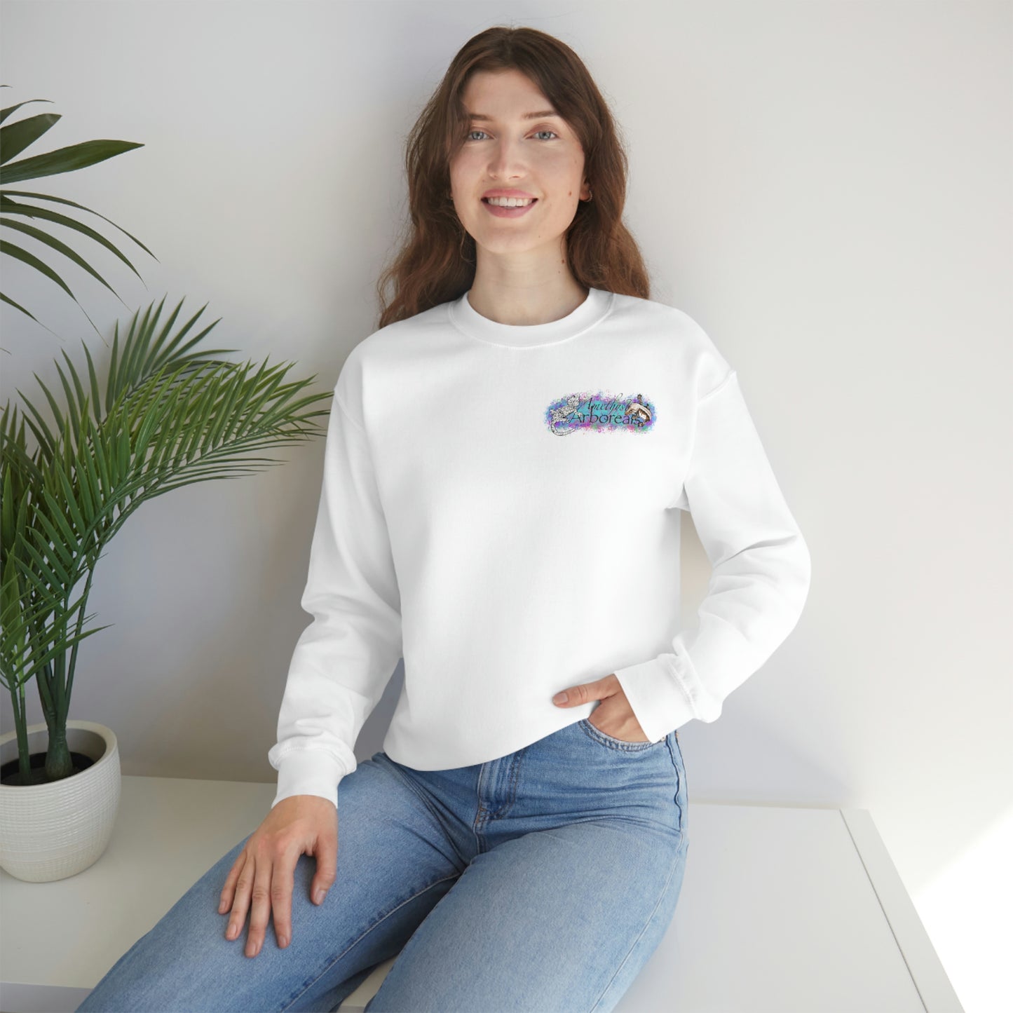 Crested Gecko Jungle Design Crewneck Sweatshirt