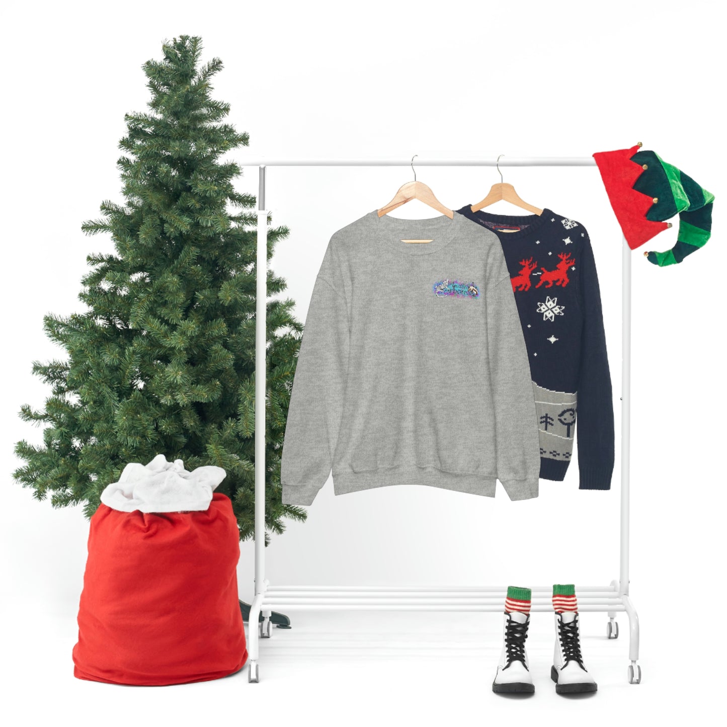 Crested Gecko Jungle Design Crewneck Sweatshirt