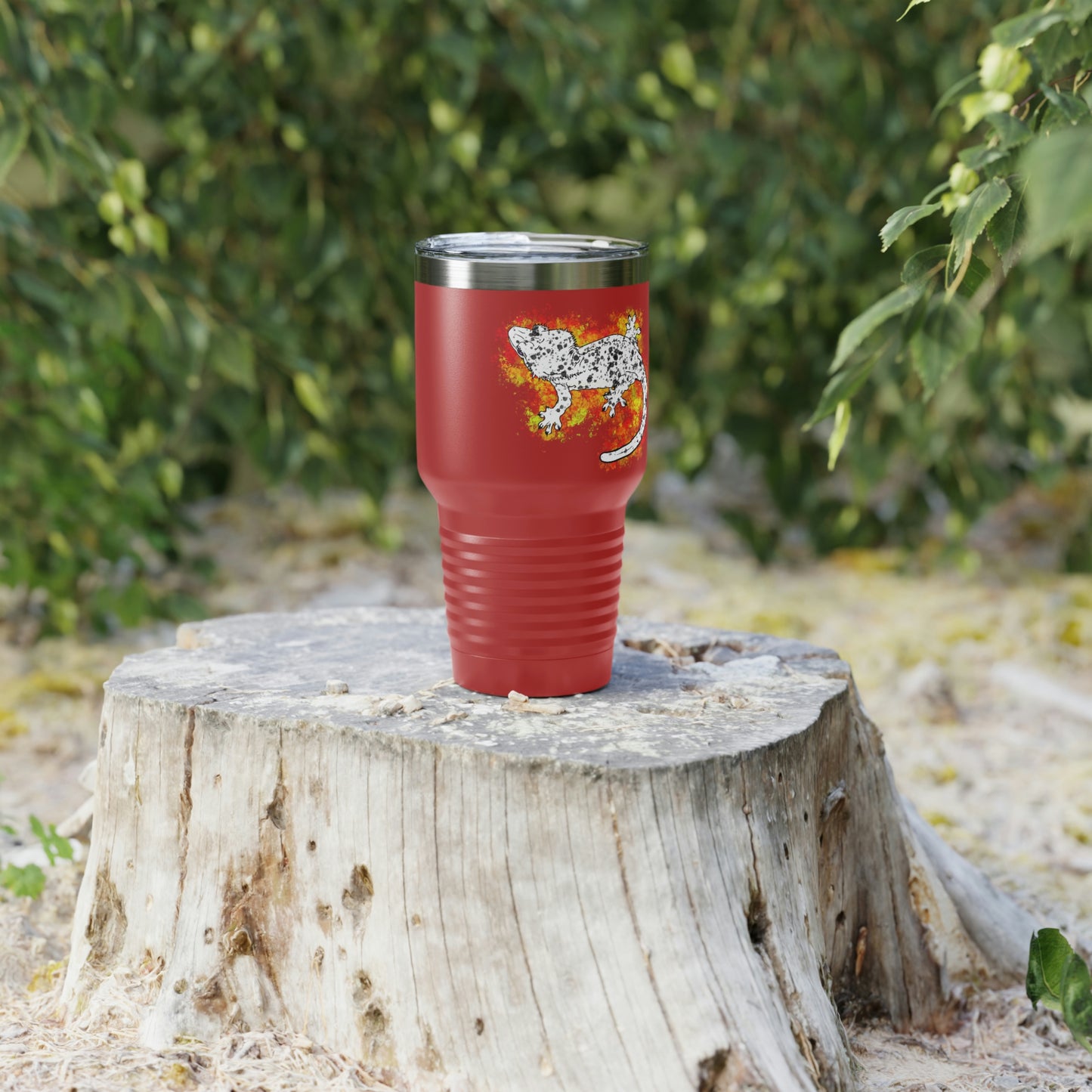 Super Dalmatian Crested Gecko Ringneck Tumbler, 30oz