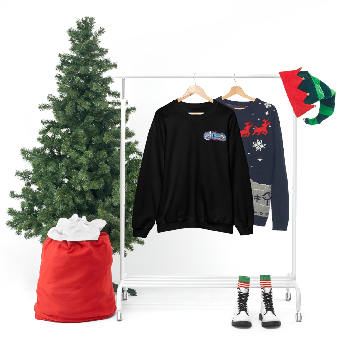 Crested Gecko Jungle Design Crewneck Sweatshirt