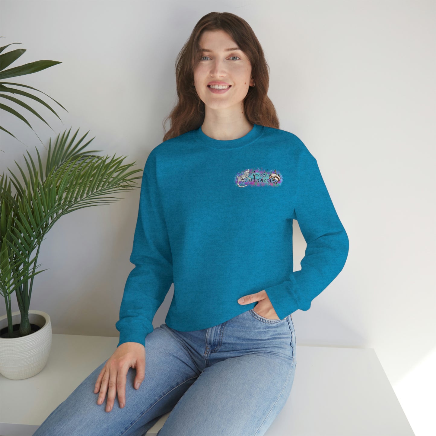 Crested Gecko Jungle Design Crewneck Sweatshirt