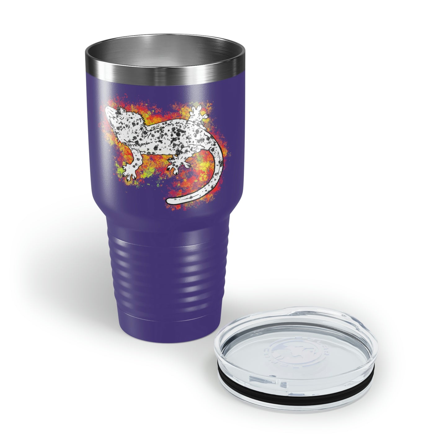 Super Dalmatian Crested Gecko Ringneck Tumbler, 30oz