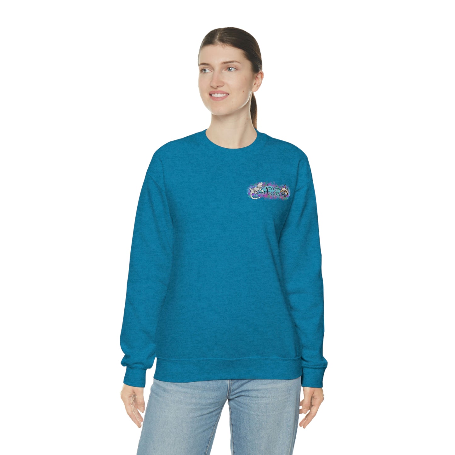 Crested Gecko Jungle Design Crewneck Sweatshirt