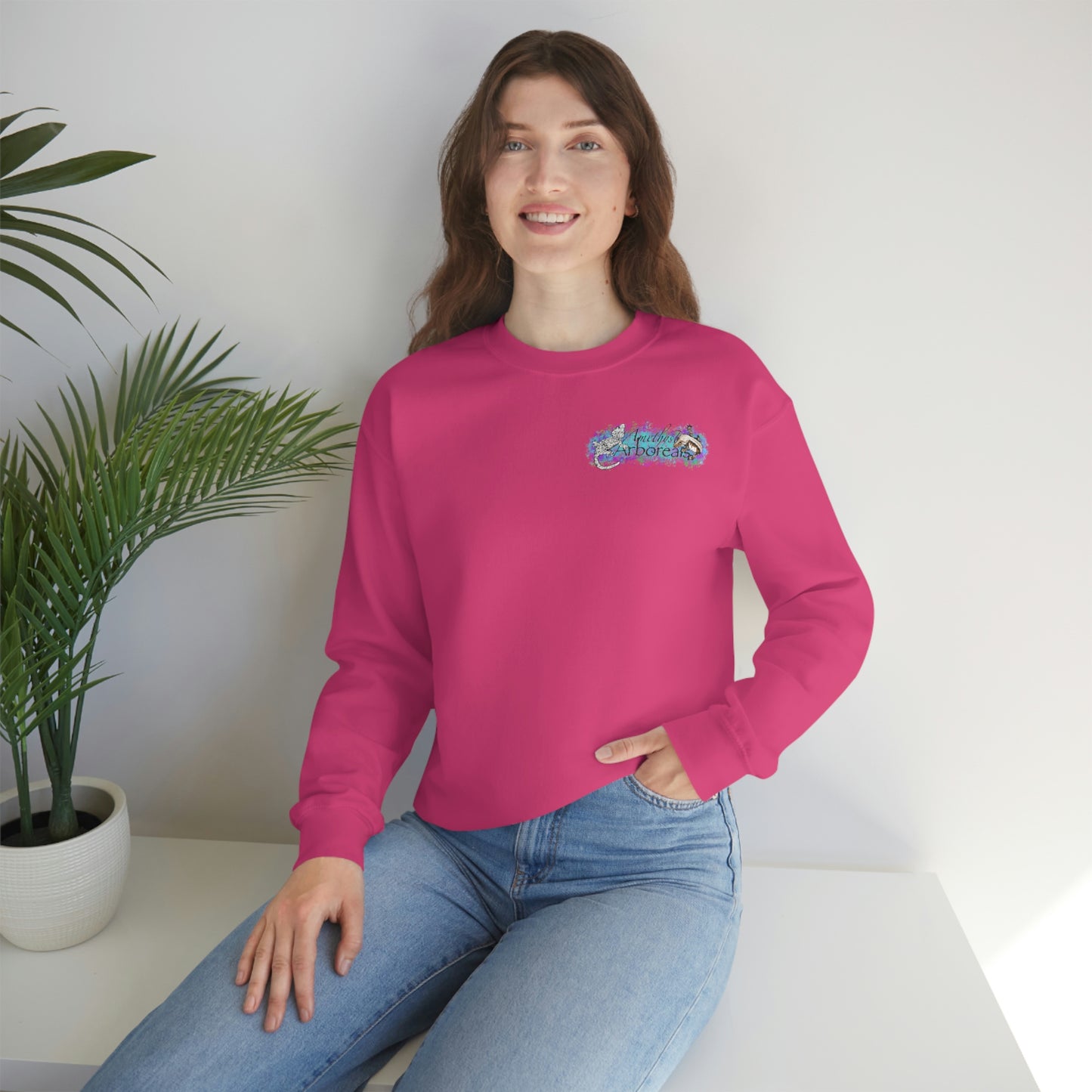 Crested Gecko Jungle Design Crewneck Sweatshirt
