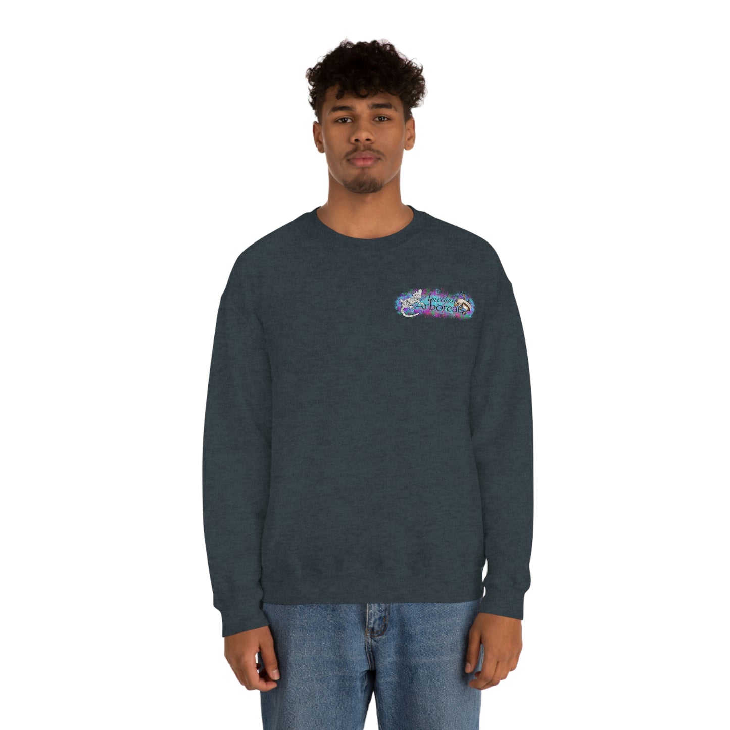 Crested Gecko Jungle Design Crewneck Sweatshirt
