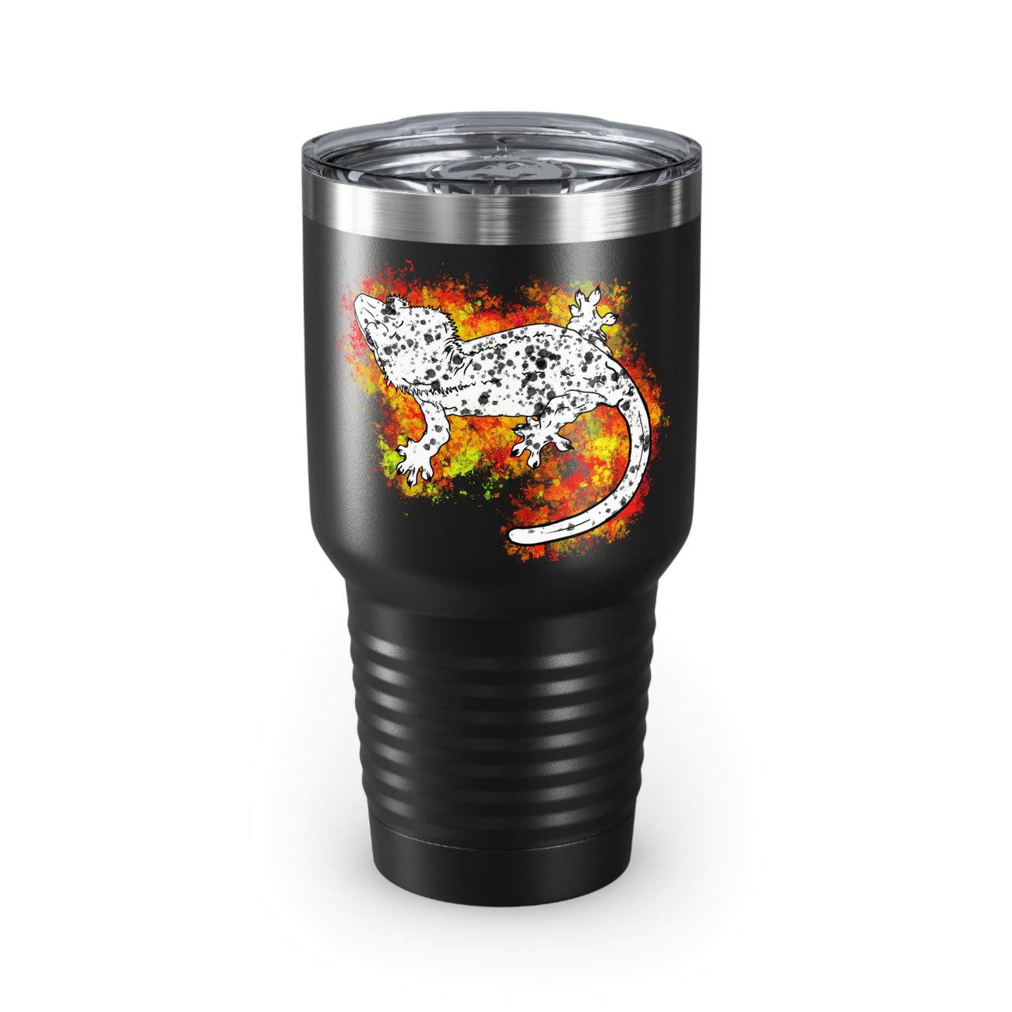 Super Dalmatian Crested Gecko Ringneck Tumbler, 30oz