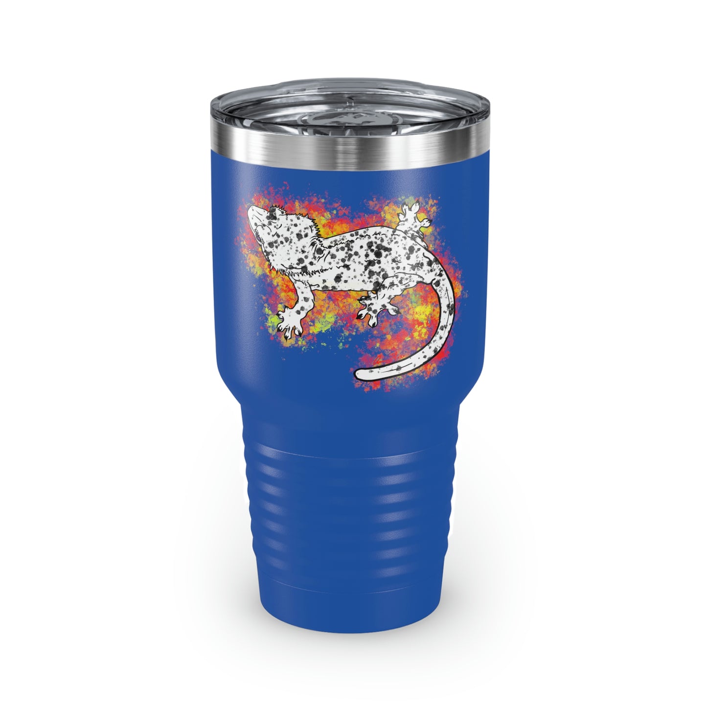 Super Dalmatian Crested Gecko Ringneck Tumbler, 30oz