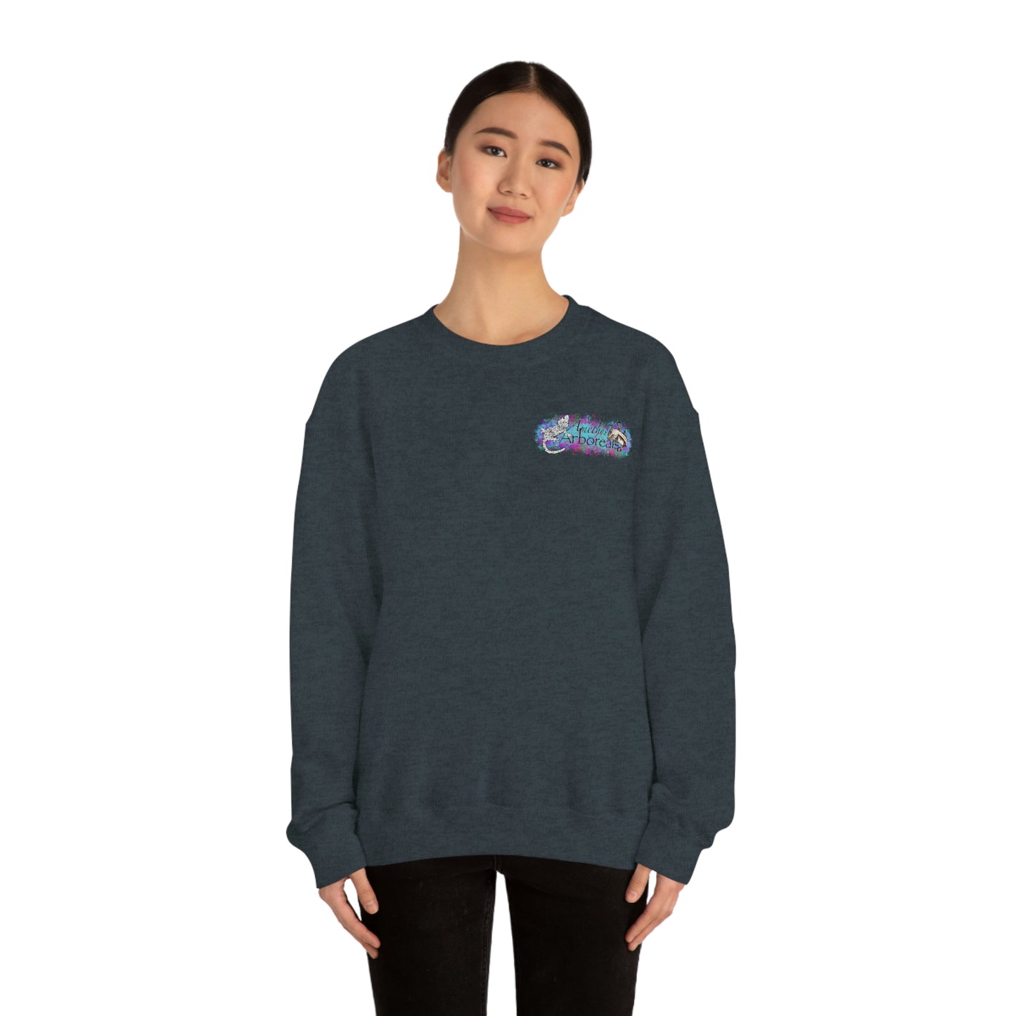 Crested Gecko Jungle Design Crewneck Sweatshirt