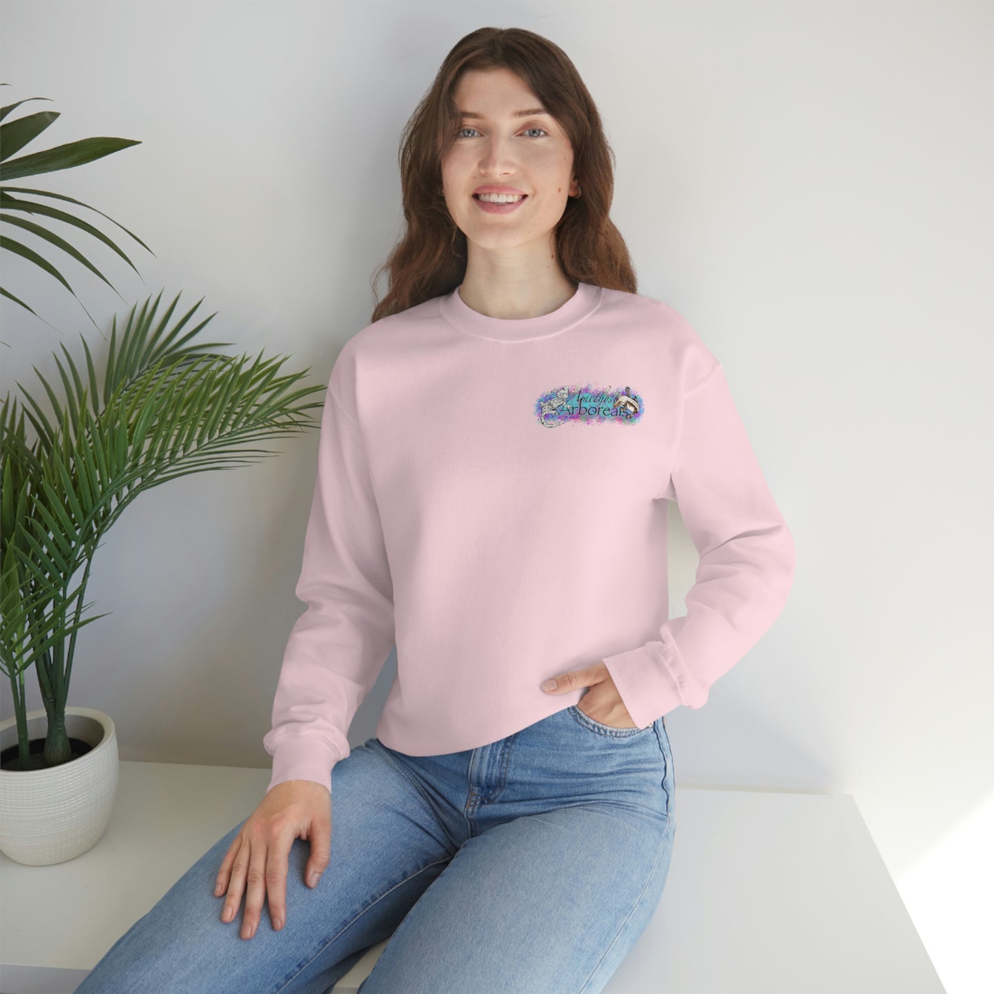 Crested Gecko Jungle Design Crewneck Sweatshirt