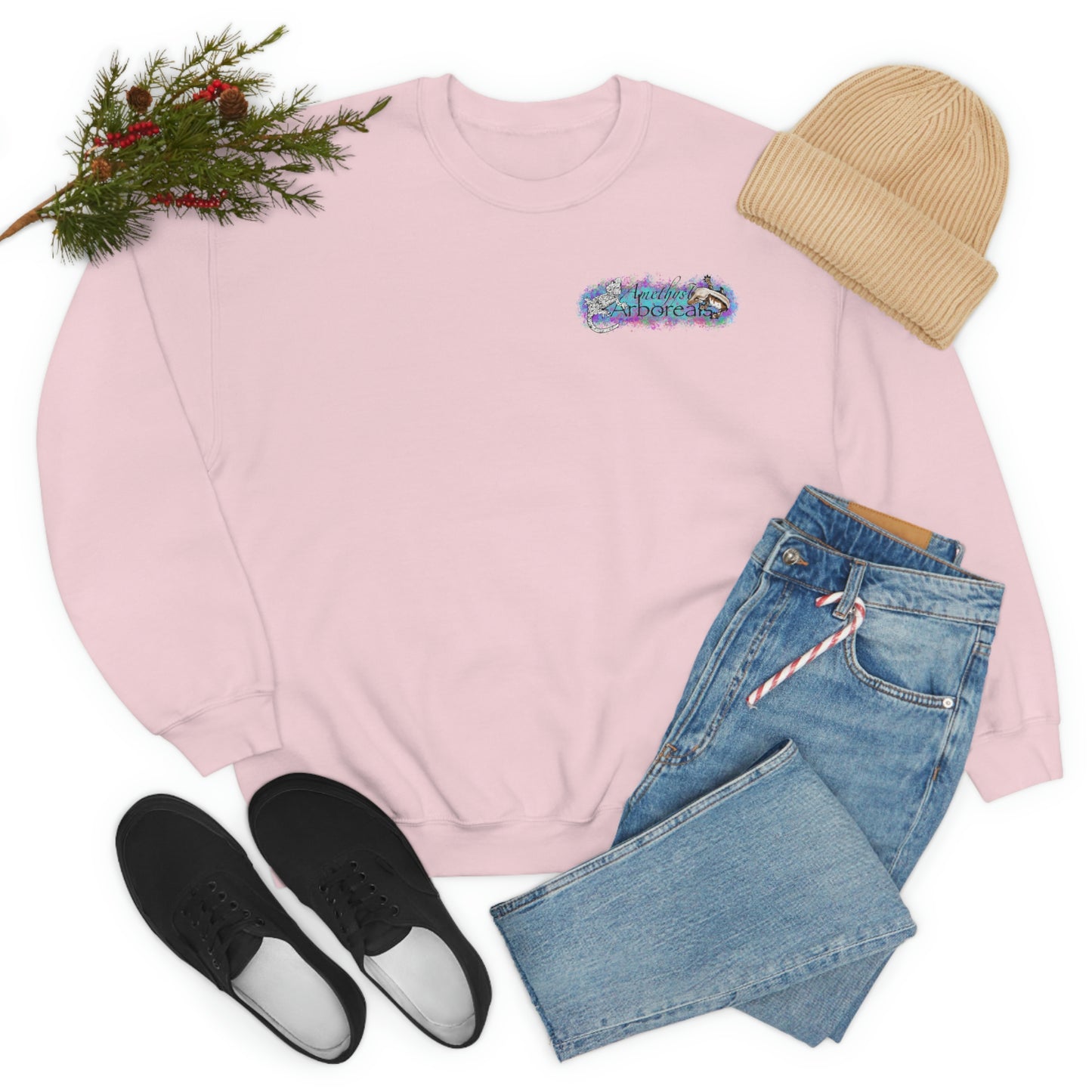 Crested Gecko Jungle Design Crewneck Sweatshirt