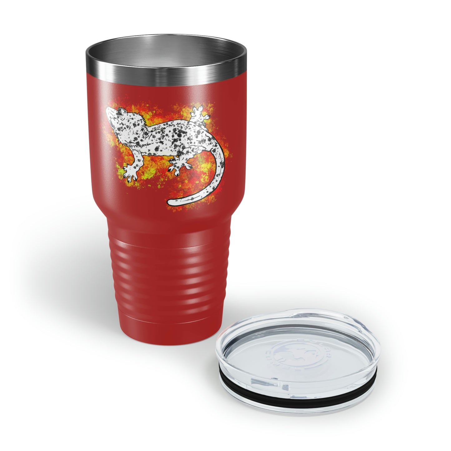 Super Dalmatian Crested Gecko Ringneck Tumbler, 30oz