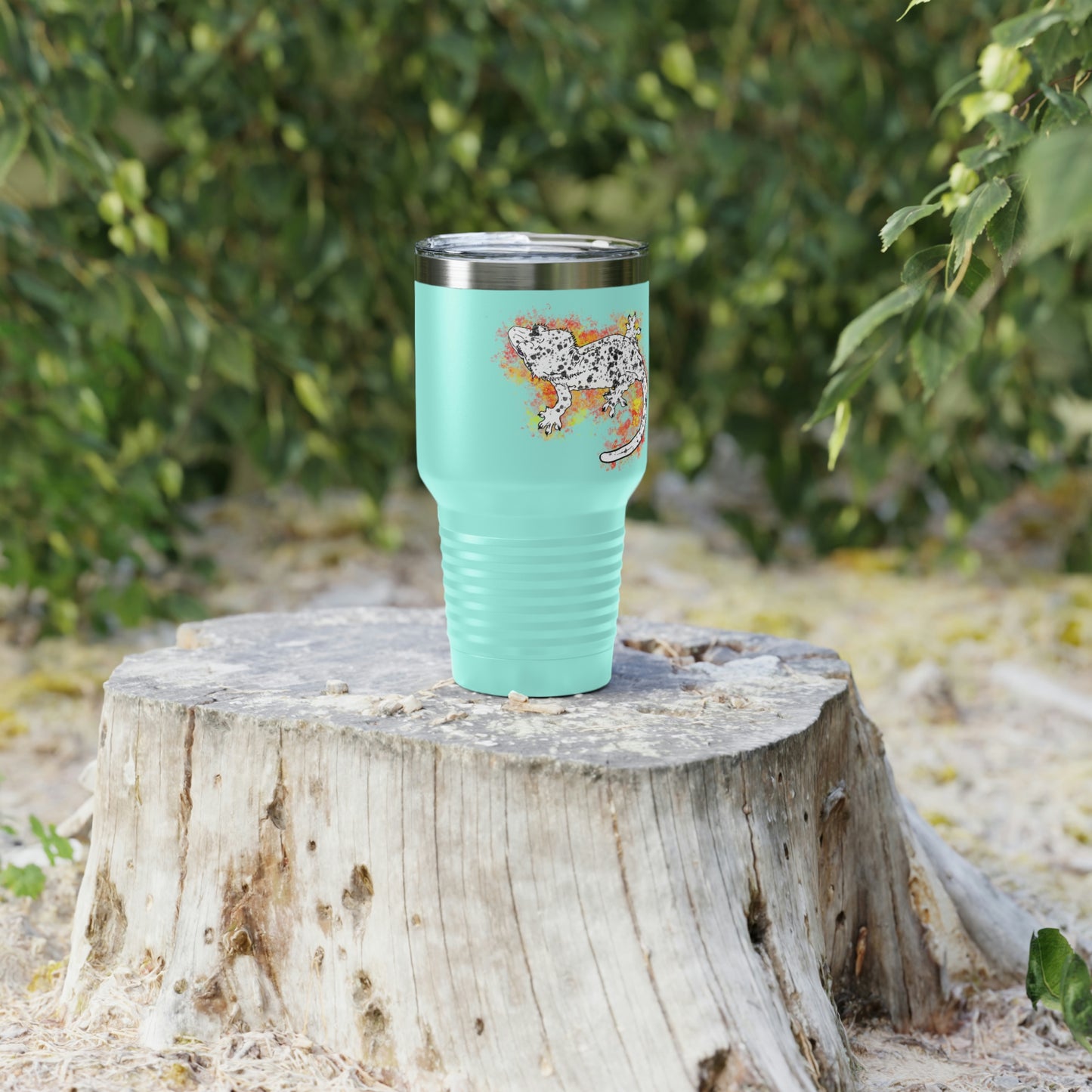 Super Dalmatian Crested Gecko Ringneck Tumbler, 30oz