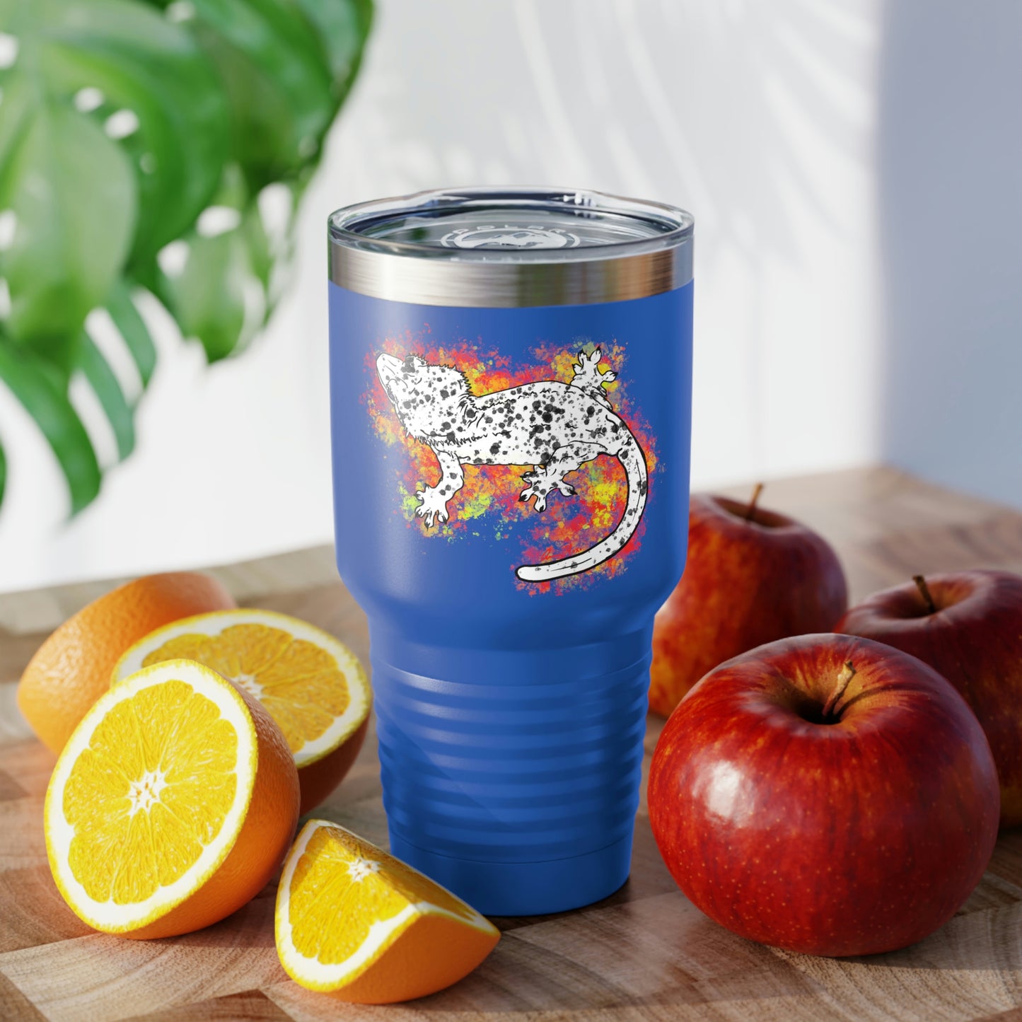 Super Dalmatian Crested Gecko Ringneck Tumbler, 30oz