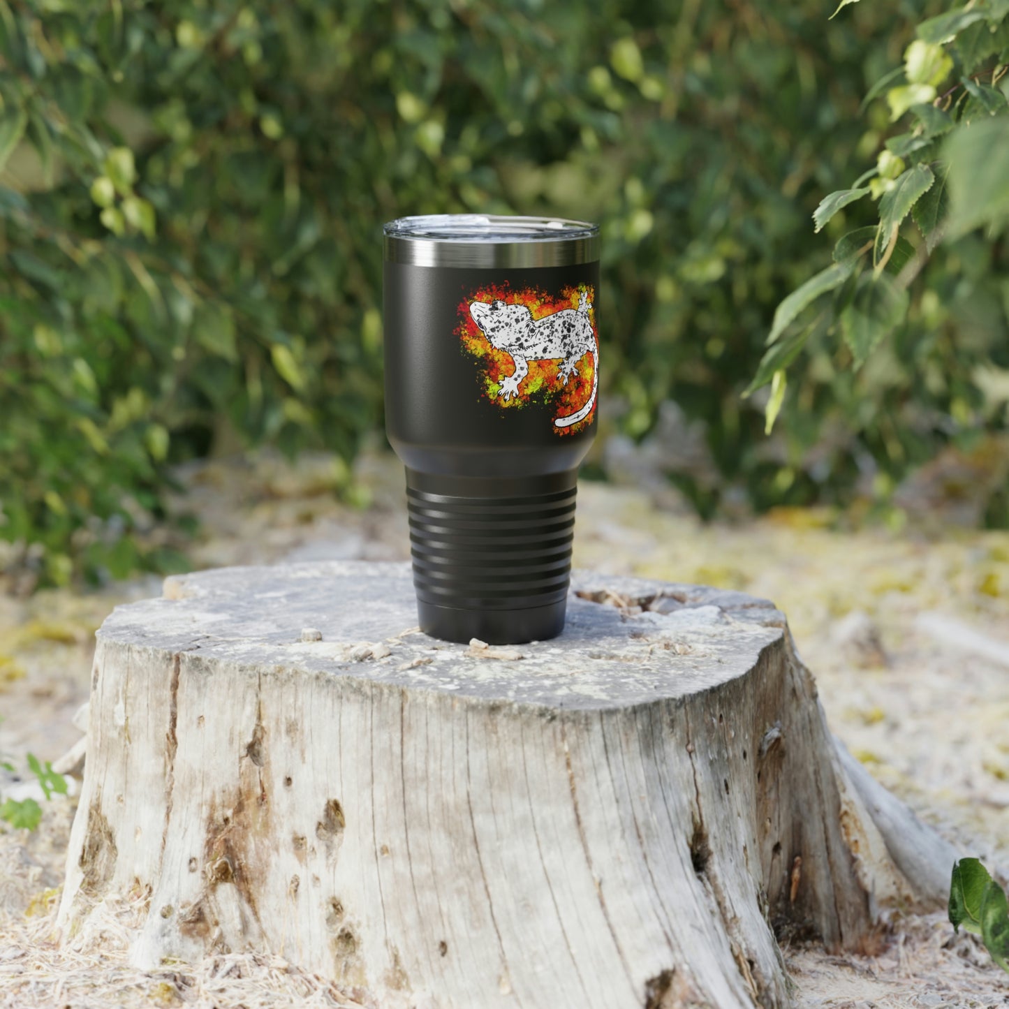 Super Dalmatian Crested Gecko Ringneck Tumbler, 30oz